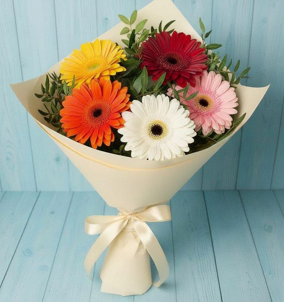 Букет цветов из: Герберы в Савино Новгородская область