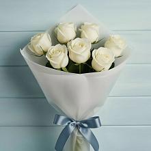 Букет 7 Белых роз Эдлесс Лав #REPLACE_PRED# Савино Новгородская область