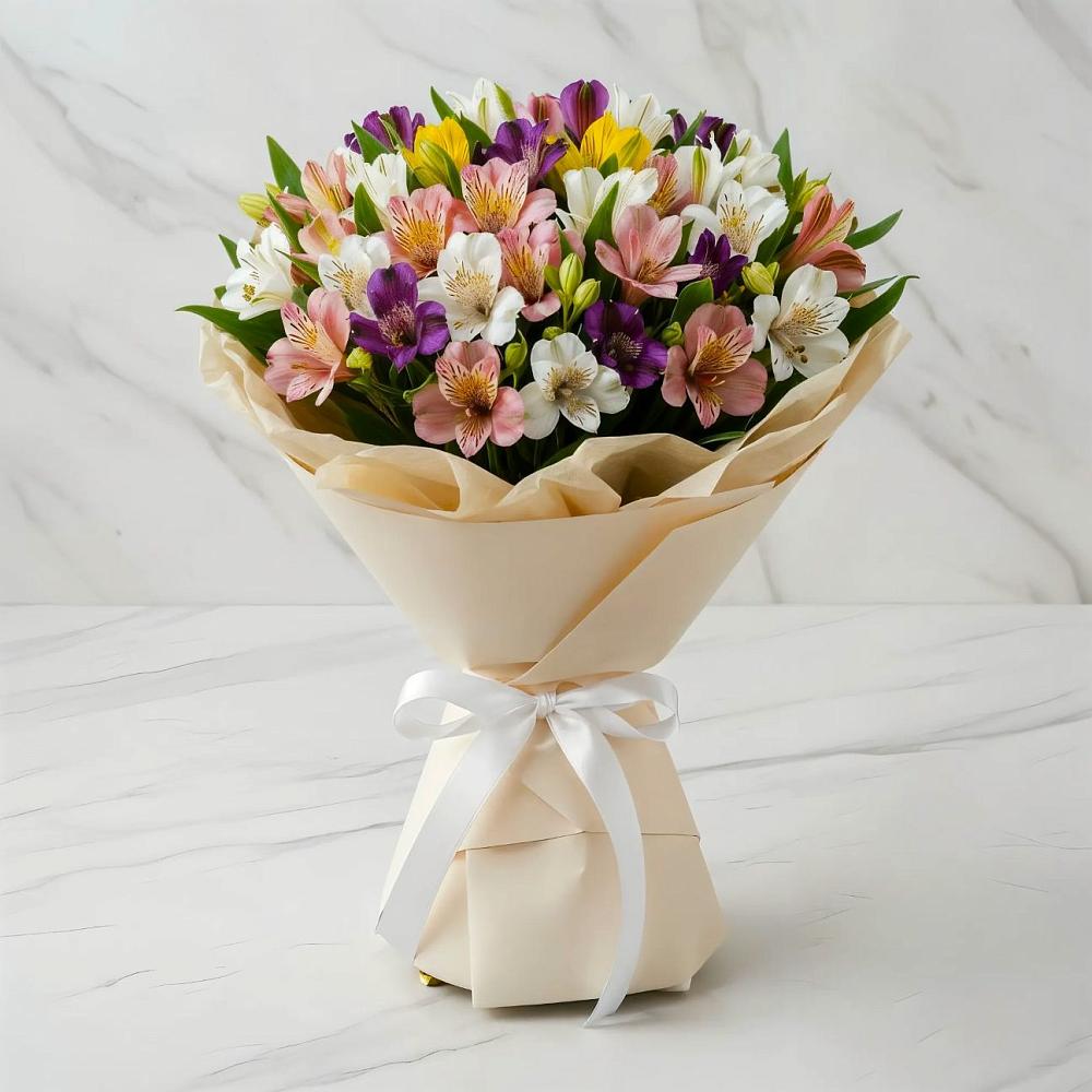 Букет цветов из: Альстромерии в Савино Новгородская область