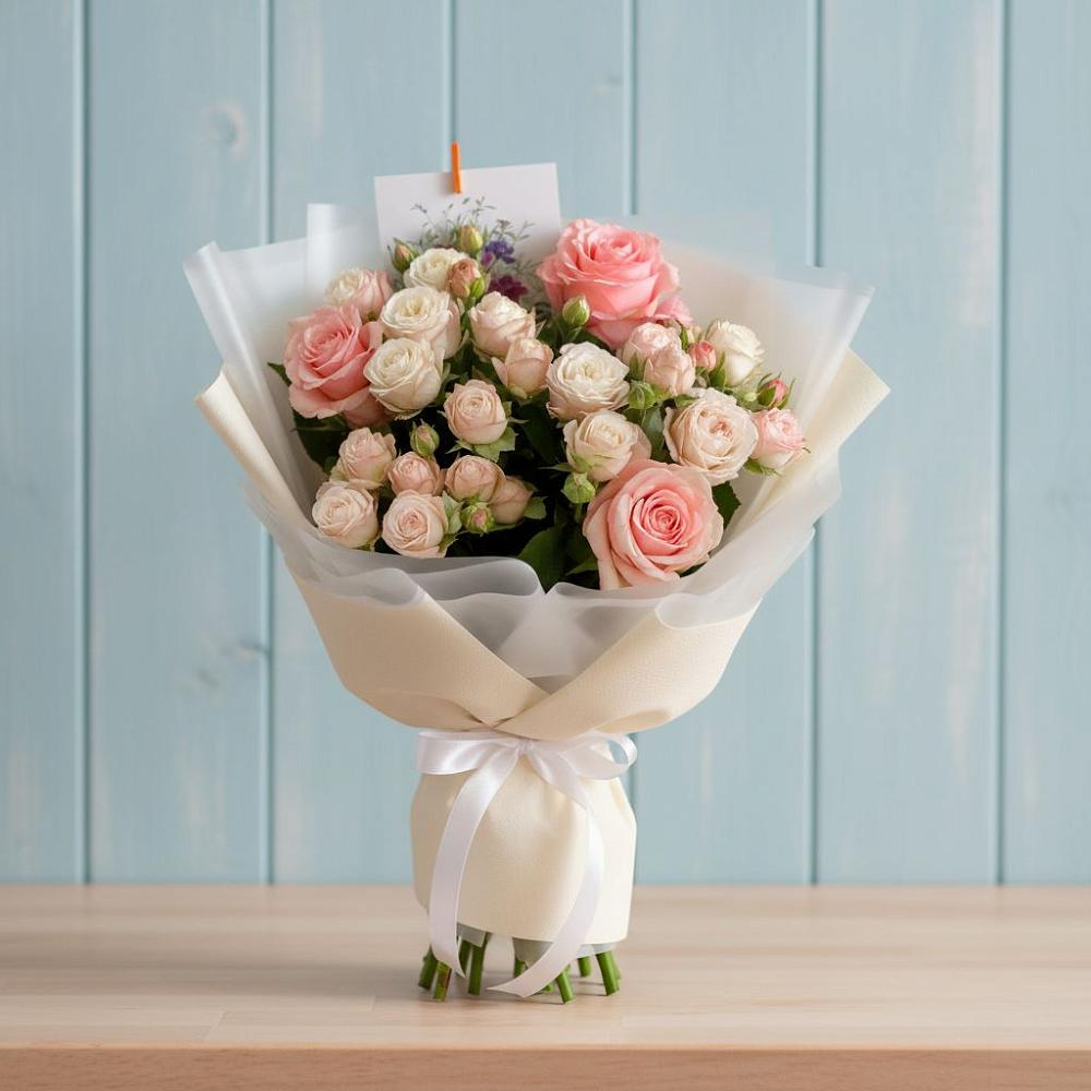 Букет цветов из: Розы в Савино Новгородская область