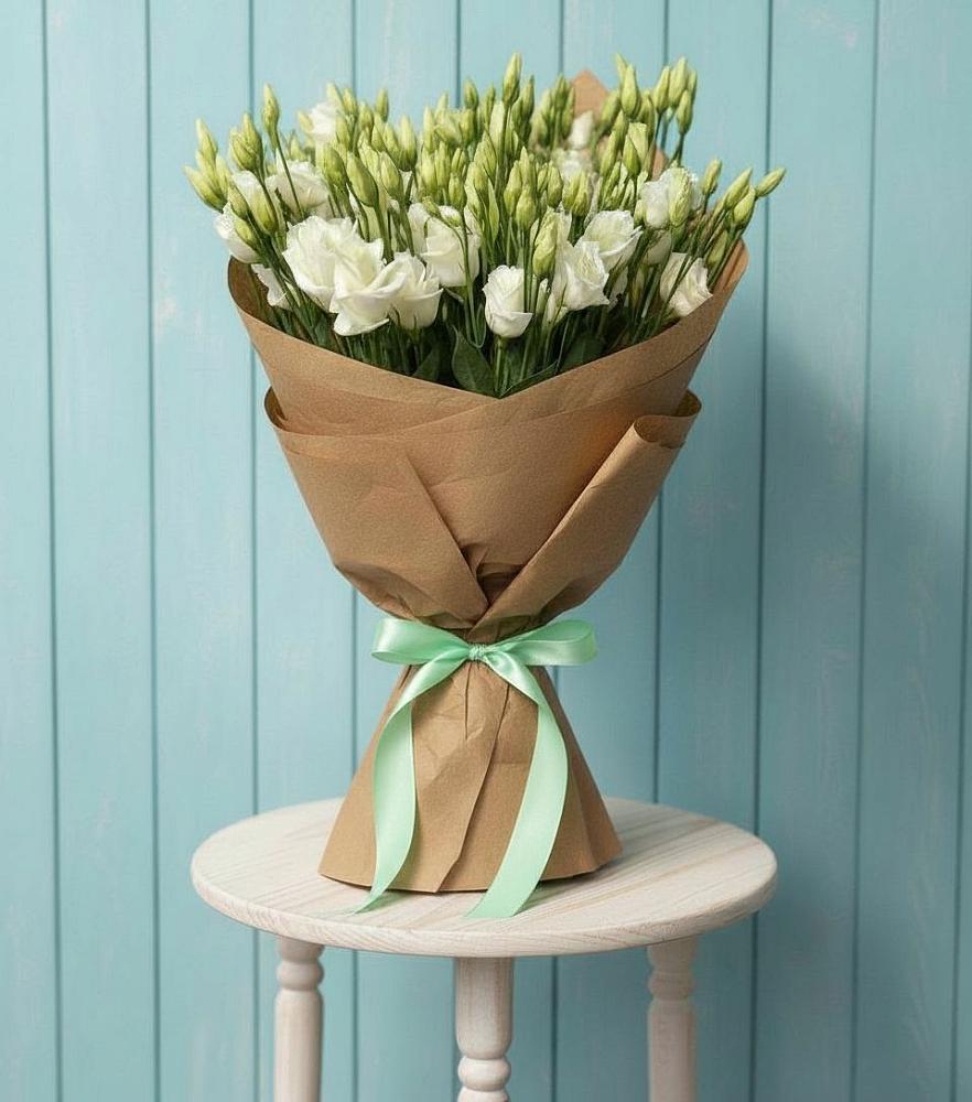 Букет цветов из: Лизиантусы в Савино Новгородская область