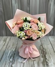 Букет цветов из:  Гвоздики, Розы и Хризантемы в Савино Новгородская область