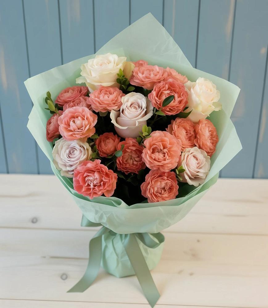 Букет цветов из: Розы в Савино Новгородская область