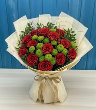 Букет цветов из:  Розы и Хризантемы в Савино Новгородская область