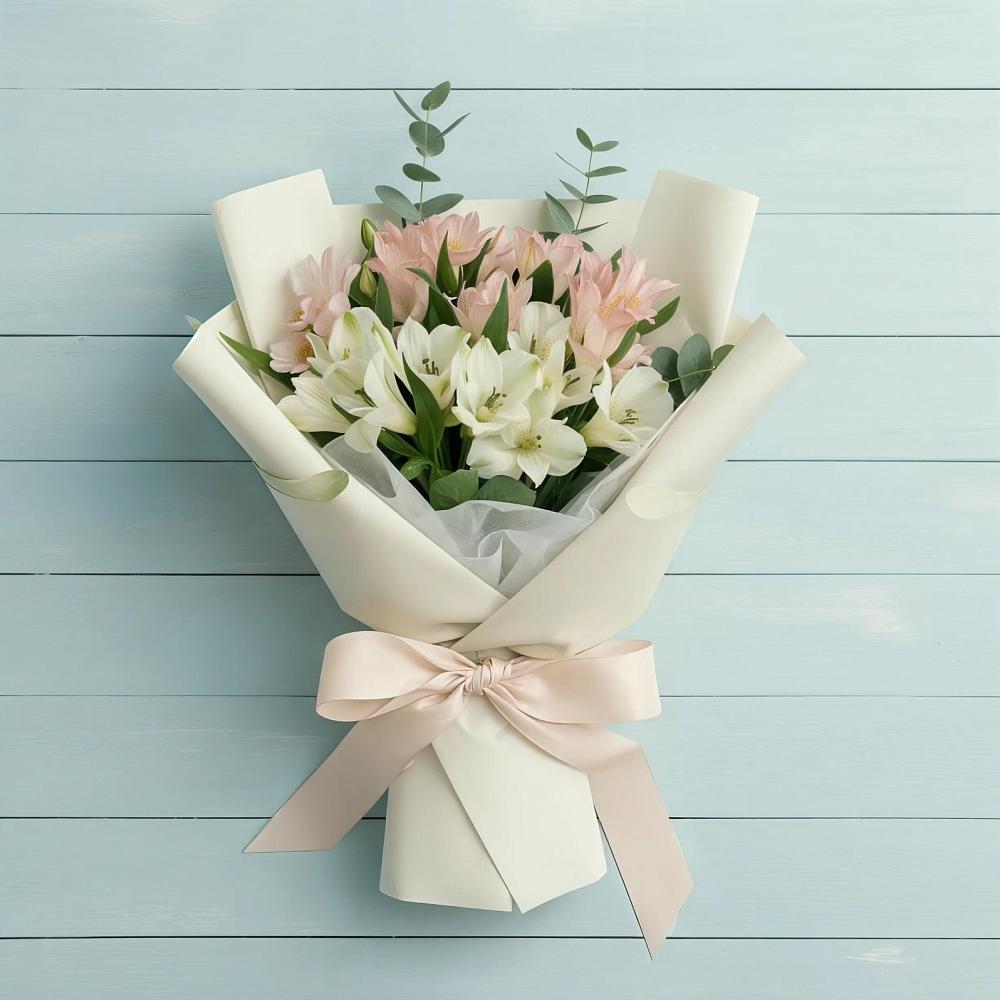 Букет цветов из: Альстромерии в Савино Новгородская область