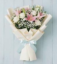Букет цветов из:  Лилии в Савино Новгородская область