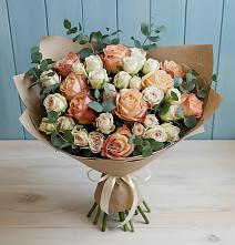 Букет цветов из:  Альстромерии и Розы в Савино Новгородская область
