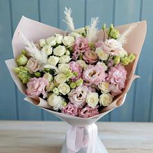 Букет цветов из:  Альстромерии и Розы #REPLACE_PRED# Савино Новгородская область